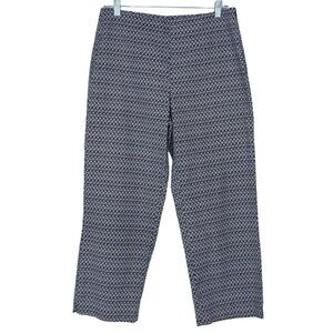 Talbots black & white small print summer cropped pant, 8